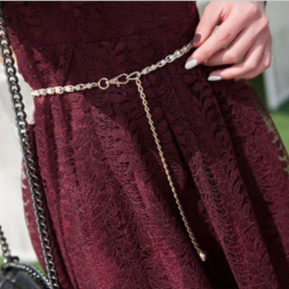 Accessories - Gold Beaded Chain Belt